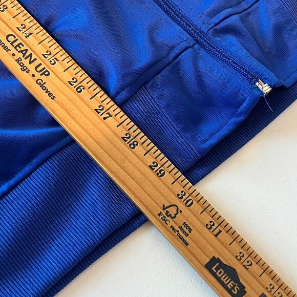 Linea Uomo LU Track Jacket Mens XL Blue 2 Stripes Dazzle Full Zip Run Activewear - Picture 8 of 12